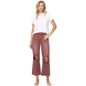 Vervet 90's Vintage High Rise Crop Flare Jeans - V3736RU - Size 28